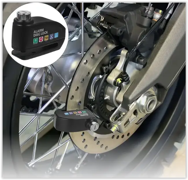 Lacat antifurt cu alarma pentru motocicleta, trotineta, scuter, bicicleta electrica