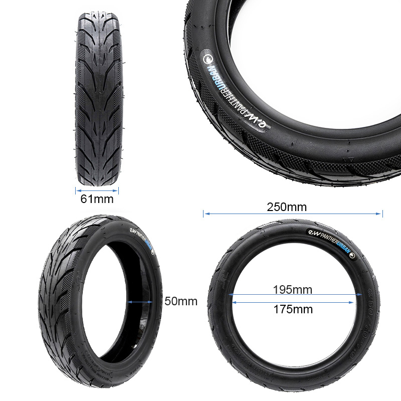 Anvelopă fără cameră (tube less) 60/70-7 pentru trotineta electrică, negru | Motorevolution